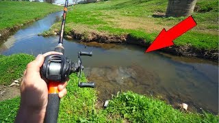 Flair – Fishing TINY Creek for Spawning Bass!!!