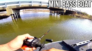 Fishing in the MINI Bass Boat!!! (Maiden Voyage)