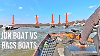 My Jon Boat VS. BIG Bass Boats || How’d We Do?! || Wednesday Night Bass Fishing Tournament!!