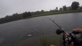 Bass Fishing during a MASSIVE Rainstorm in Gaithersburg, MD