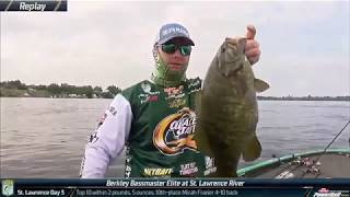 Bassmaster – Scott Canterbury's giant (5-12) smallmouth on St. Lawrence River