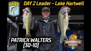 Bassmaster – Patrick Walters takes Day 2 lead with 30+ pounds total (Bassmaster Eastern Open at Lake Hartwell)
