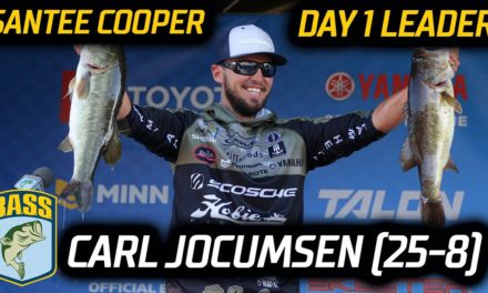 Bassmaster – Carl Jocumsen leads Day 1 with 25 pounds (Santee Cooper Bassmaster Elite)