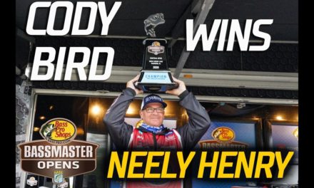 Bassmaster – Cody Bird wins with 34 pounds, 1 ounce (Bassmaster Central Open at Neely Henry)