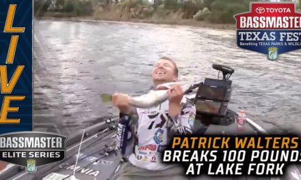 Bassmaster – Patrick Walters breaks 100 pounds at Lake Fork
