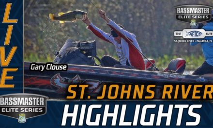 Bassmaster – Gary Clouse lands a lunker on Day 2 at St. Johns