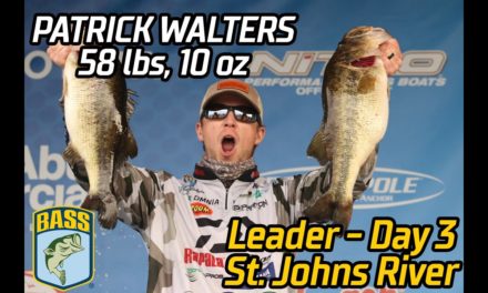 Bassmaster – Patrick Walters leads Day 3 at the St. Johns River (58 pounds, 10 ounces)