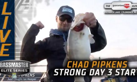 Bassmaster – Chad Pipkens with a strong start to Day 3 at Pickwick