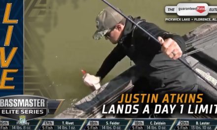 Bassmaster – Justin Atkins lands a limit on his home lake (PICKWICK)