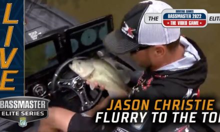 Bassmaster – Jason Christie stays near the lead with a flurry on the Sabine River