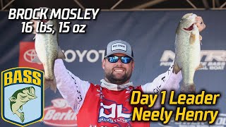 Bassmaster – Brock Mosley leads Day 1 at Neely Henry (16 lbs, 15 oz)