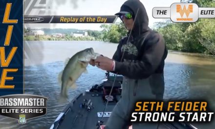 Bassmaster – Seth Feider lands his biggest on Day 1 (Power Pole Replay of the Day)