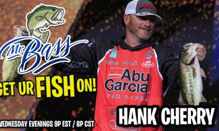 Bassmaster Classic Champion Hank Cherry on the Mr Bass Get Ur Fish On Show.