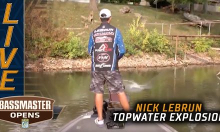 Bassmaster – Nick LeBrun's big topwater explosion