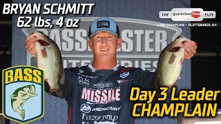 Bassmaster – Bryan Schmitt leads Day 3 at Lake Champlain (62 lbs, 4 oz)