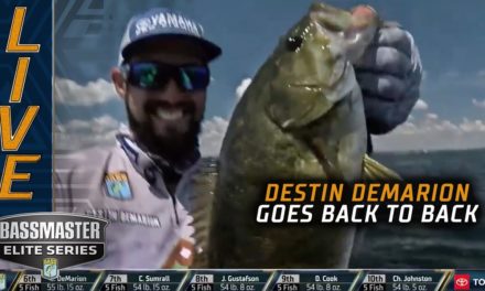 Bassmaster – Destin DeMarion goes back to back (trying to win his first tournament)