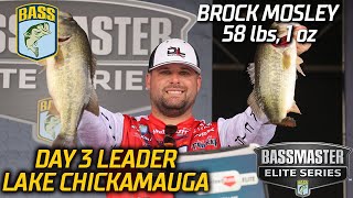 Bassmaster – Brock Mosley leads Day 3 at Lake Chickamauga with 58 pounds, 1 ounce (Bassmaster Elite Series)