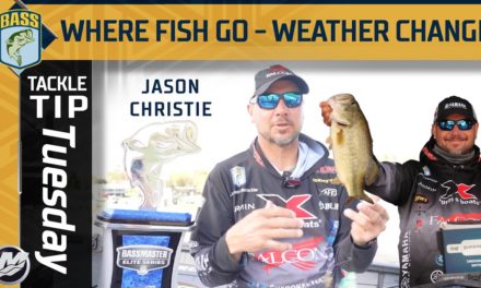 Bassmaster – Jason Christie explains where fish position after a significant weather change