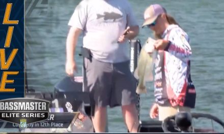Bassmaster – PICKWICK: Seth Feider and Brandon Palaniuk fishing close, Feider lands quality fish