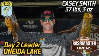 Bassmaster – Casey Smith leads Day 2 of Bassmaster Open at Oneida Lake (37 pounds, 3 ounces)
