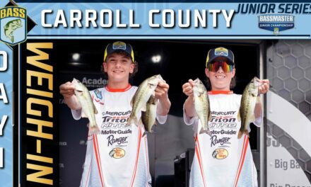 Bassmaster – Weigh-in: Day 1 of 2022 Bassmaster Junior Series Championship at Carroll County Recreational Lake