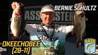 Bassmaster – Bernie Schultz leads Day 1 at Okeechobee with 28 pounds, 11 ounces