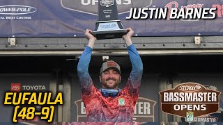 Bassmaster – Bassmaster OPEN: Justin Barnes wins at Lake Eufaula with 48 pounds, 9 ounces
