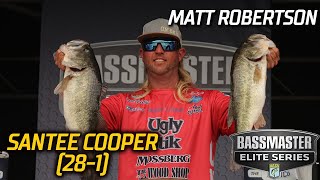 Bassmaster – Matt Robertson leads Day 1 of Bassmaster Elite at Santee Cooper with 28 pounds, 1 ounce