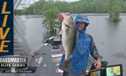 Bassmaster – SANTEE COOPER: Leader Luke Palmer puts his first big one on the board