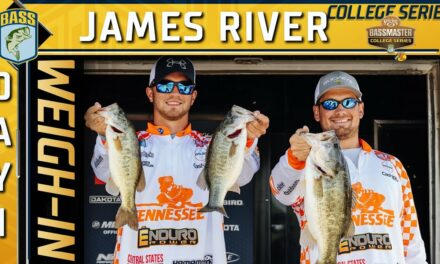 Bassmaster – Weigh-in: Day 1 of 2023 Strike King Bassmaster College Series at James River