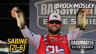 Bassmaster – Brock Mosley leads Day 2 of Bassmaster Elite at Sabine River with 21 pounds, 6 ounces
