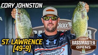 Bassmaster – Bassmaster OPEN: Cory Johnston leads Day 2 at St. Lawrence River with 49 pounds, 9 ounces