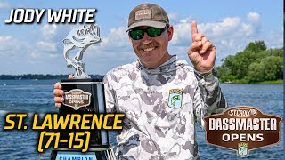 Bassmaster – Bassmaster OPEN: Jody White wins at St. Lawrence River with 71 pounds, 15 ounces