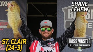 Bassmaster – Shane LeHew leads Day 1 of Bassmaster Elite at Lake St. Clair with 24 pounds, 3 ounces
