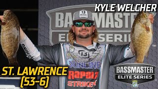 Bassmaster – Kyle Welcher leads Day 2 of Bassmaster Elite at the St. Lawrence River with 53 pounds, 6 ounces