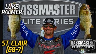 Bassmaster – Luke Palmer leads Day 3 of Bassmaster Elite at Lake St. Clair with 68 pounds, 7 ounces