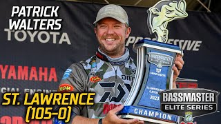 Bassmaster – Patrick Walters wins 2023 Bassmaster Elite at the St. Lawrence River with 105 pounds