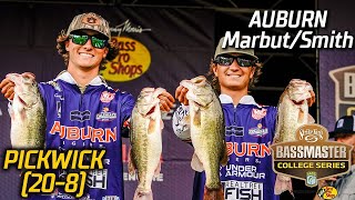 Bassmaster – Smith and Marbut (Auburn University) lead Day 1 of Bassmaster College Championship at Pickwick