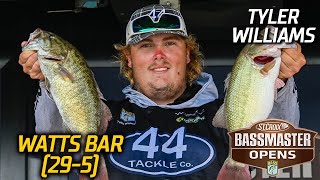 Bassmaster – Bassmaster OPEN: Tyler Williams leads Day 2 at Watts Bar with 29 pounds, 5 ounces