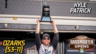 Bassmaster – Kyle Patrick wins Bassmaster Open at Lake of the Ozarks with 53 pounds, 11 ounces