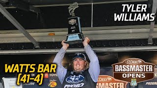 Bassmaster – Tyler Williams wins Bassmaster Open at Watts Bar with 41 pounds, 4 ounces