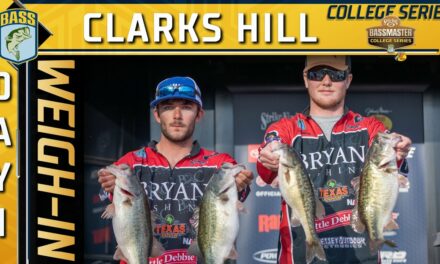Bassmaster – COLLEGE: Day 1 weigh-in at Clarks Hill