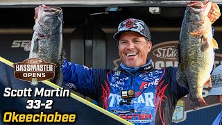 Bassmaster – OPEN: Scott Martin leads Day 1 at Lake Okeechobee with 33 pounds, 2 ounces