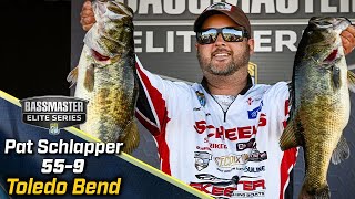 Bassmaster – Pat Schlapper leads Day 2 of Bassmaster Elite at Toledo Bend with 55 pounds, 9 ounces