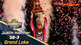 Bassmaster – Justin Hamner wins the 2024 Bassmaster Classic at Grand Lake with 58 pounds, 3 ounces
