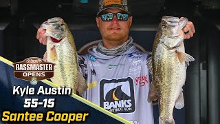 Bassmaster – OPEN: Kyle Austin leads Day 2 at Santee Cooper with 55 pounds, 15 ounces