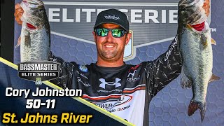 Bassmaster – Cory Johnston leads Day 2 of Bassmaster Elite at the St. Johns River with 50 pounds, 11 ounces