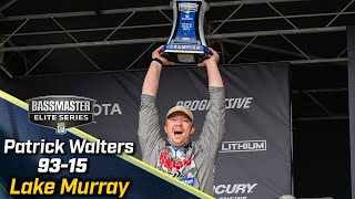 Bassmaster – Patrick Walters wins the 2024 Bassmaster Elite at Lake Murray with 93 pounds, 15 ounces